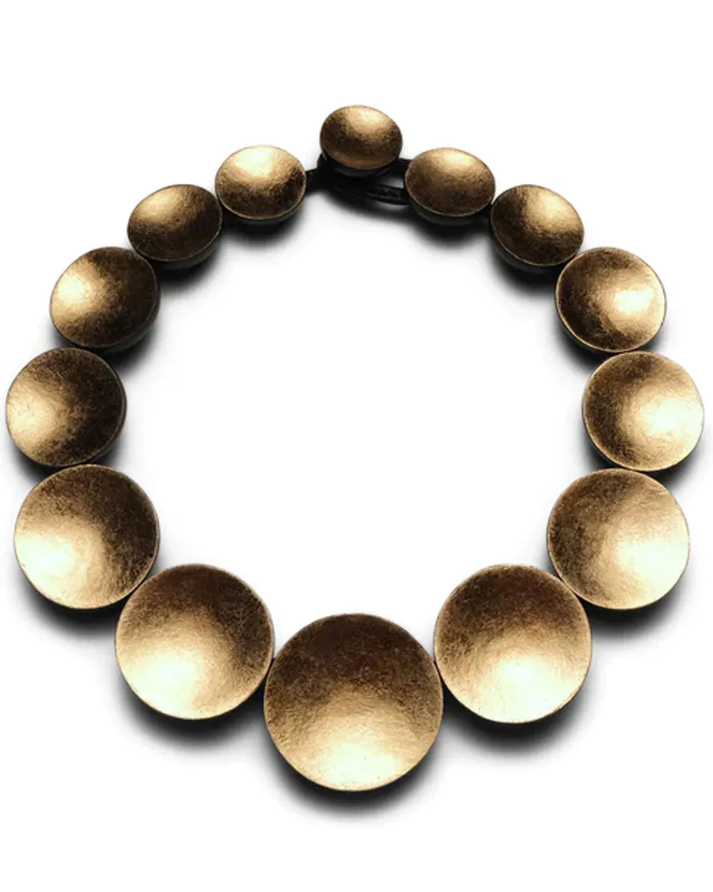 Ebony Lucite Gold Leaf Collar Necklace