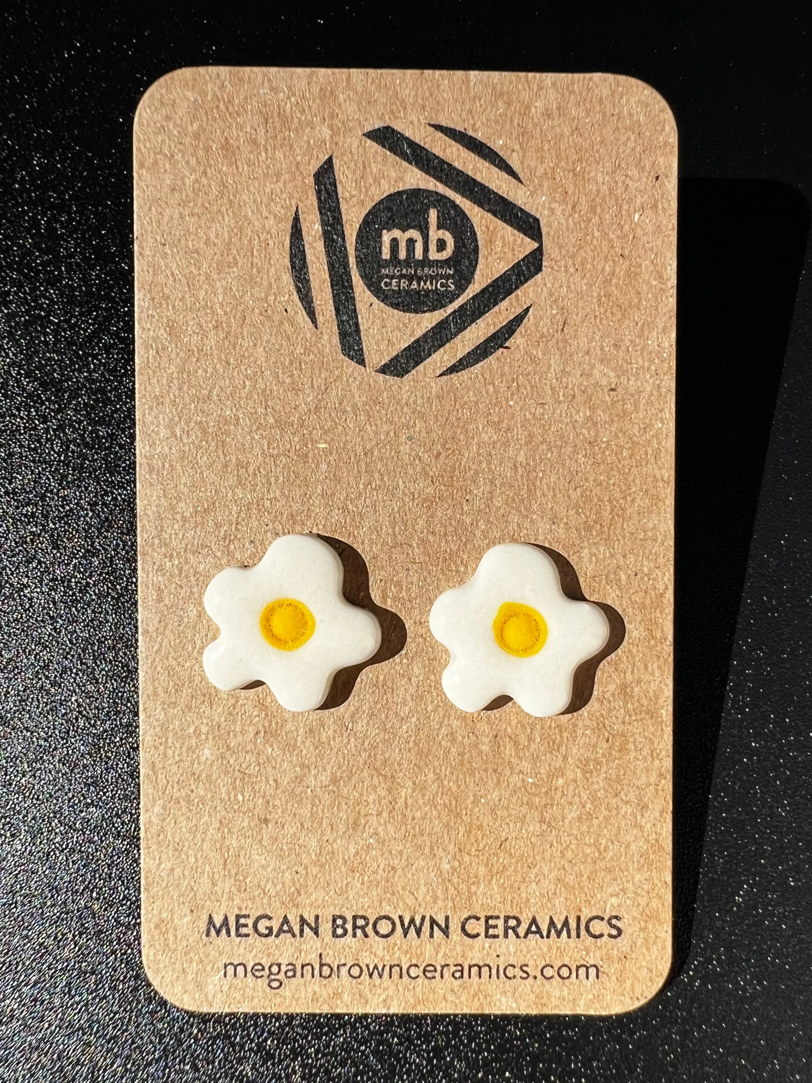 Egg Flower Stud Earrings