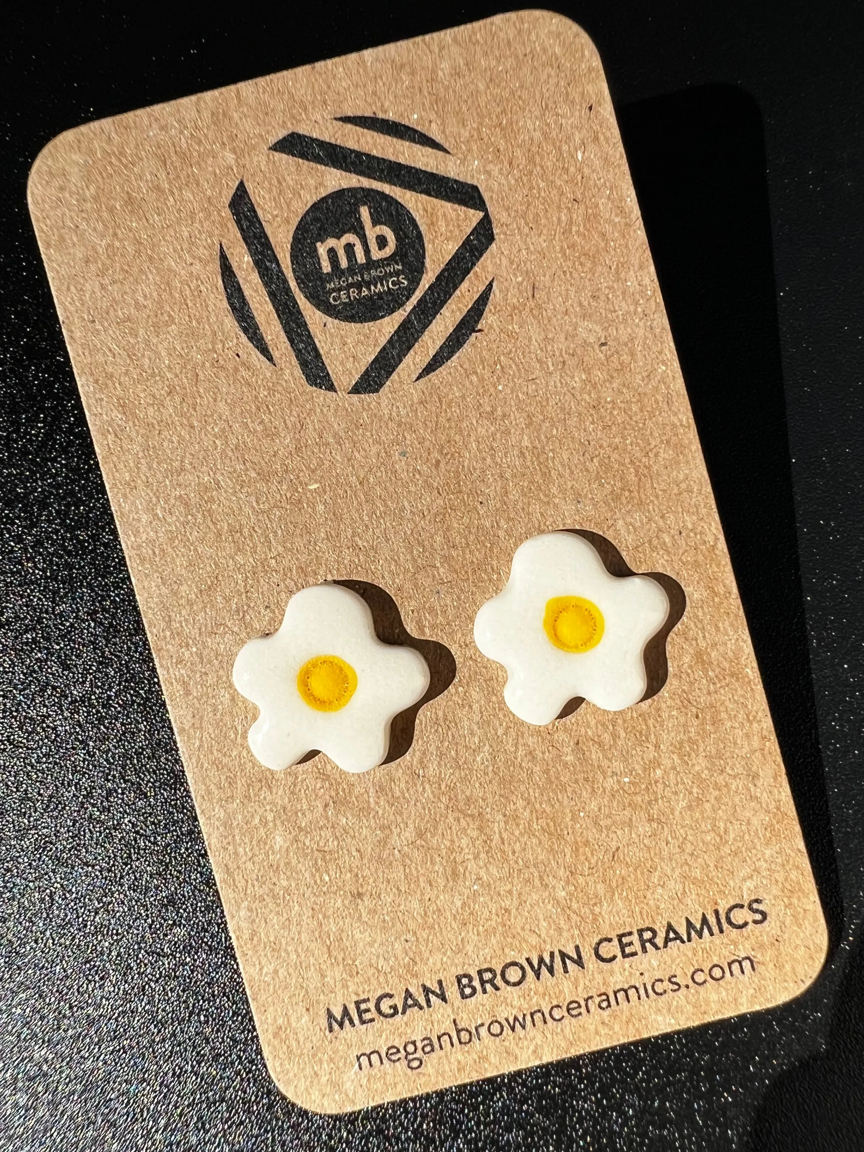 Egg Flower Stud Earrings