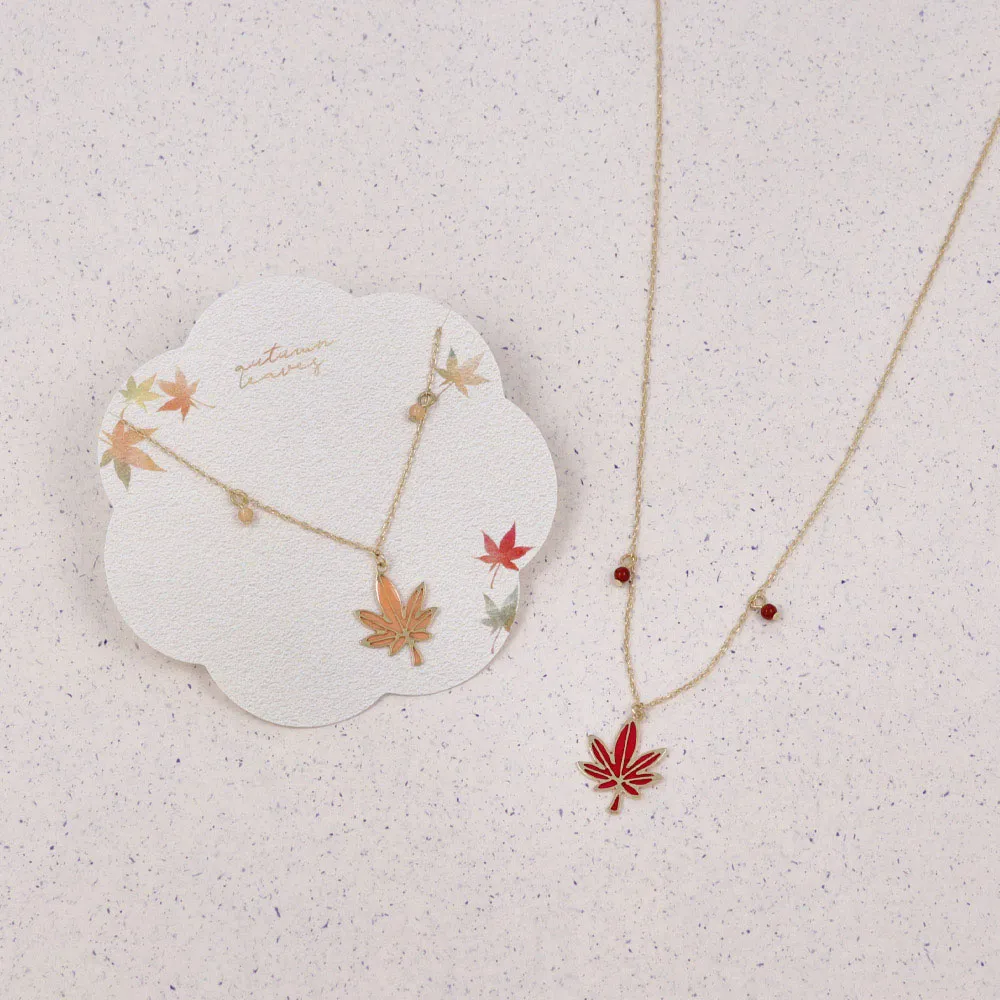 Fall Momiji Leaf Necklace