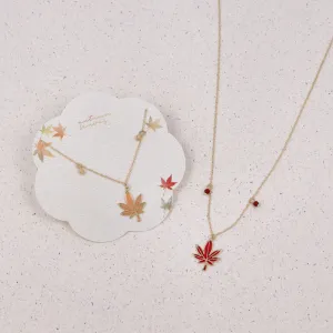 Fall Momiji Leaf Necklace