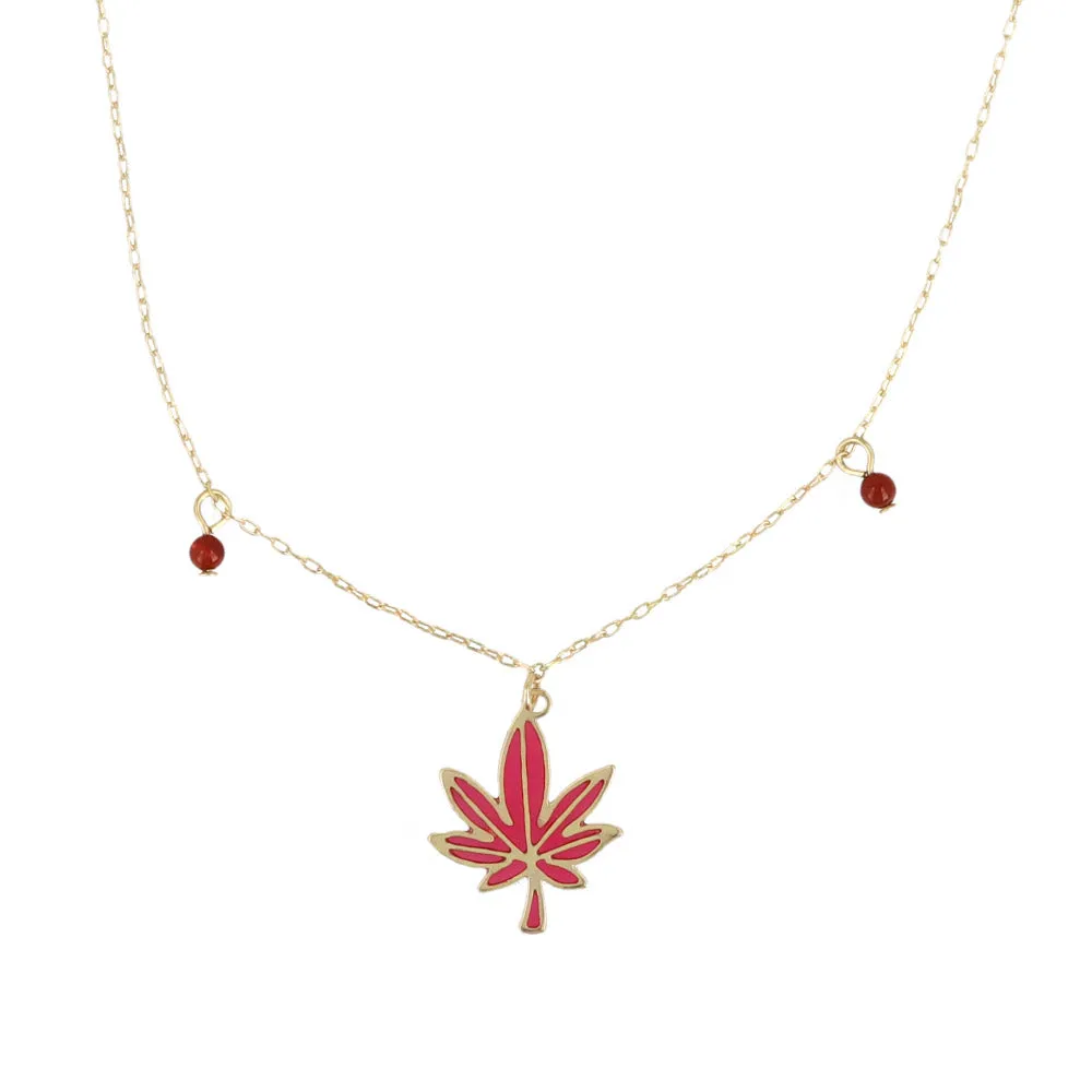 Fall Momiji Leaf Necklace