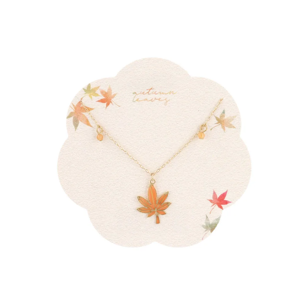 Fall Momiji Leaf Necklace