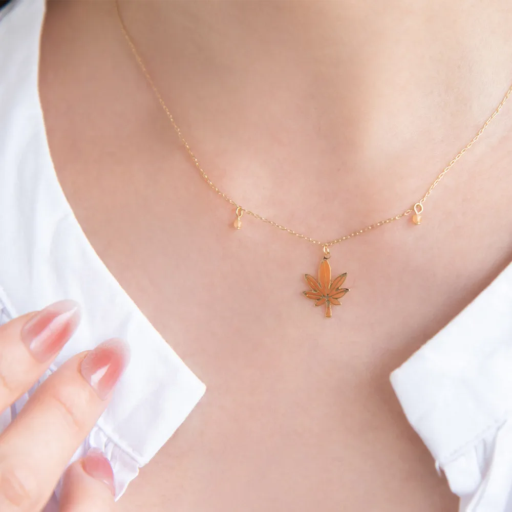 Fall Momiji Leaf Necklace