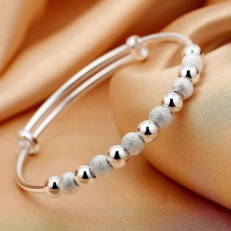 Fashion 925 Sterling Silver Bracelet Woman Luxury Designer Bracelet  Adjustable Charm Bangle Girls Party Wedding Jewelry Gifts