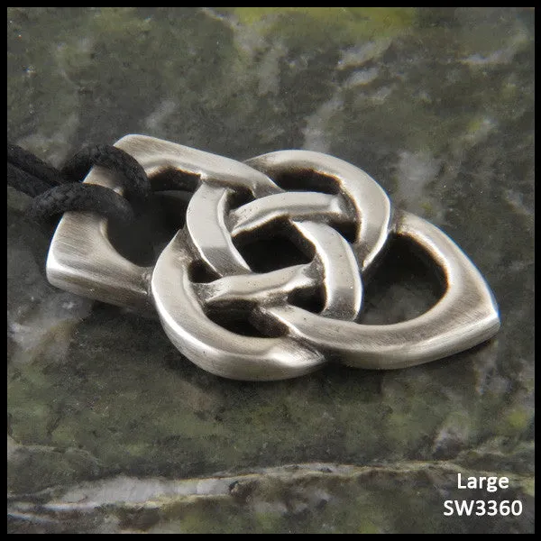 Father's Knot Pendant or Key Ring in Silver