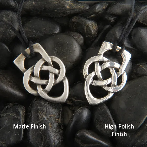 Father's Knot Pendant or Key Ring in Silver