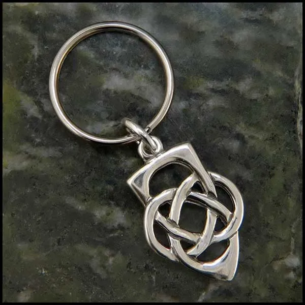 Father's Knot Pendant or Key Ring in Silver