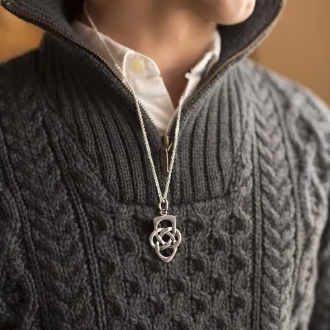 Father's Knot Pendant or Key Ring in Silver