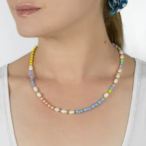 Felicity Colourful Freshwater Pearl Beaded Necklace