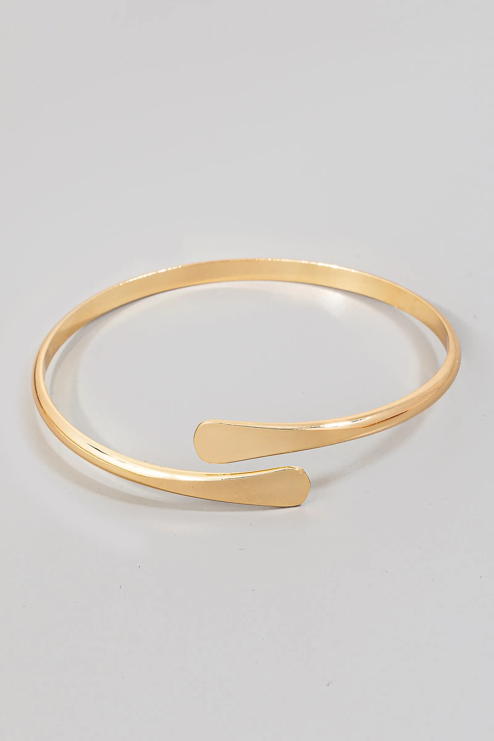 Flattened Wrapping Bangle (Gold/Silver)