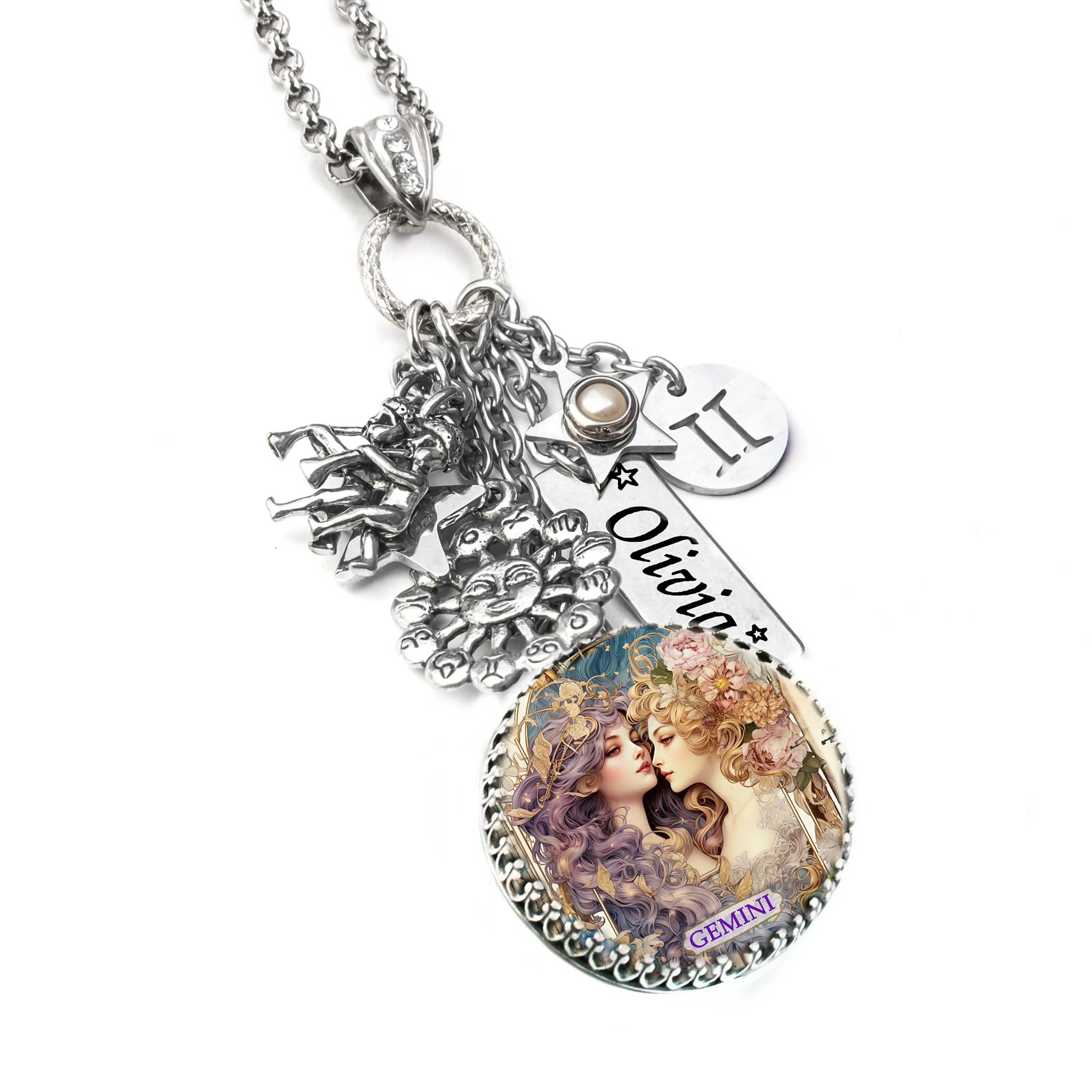 Gemini Horoscope Necklace