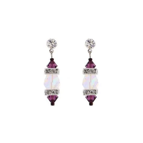 Geometric Crystal Earrings with Squardelles