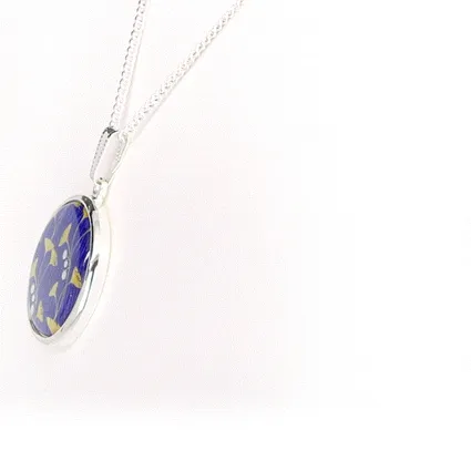 Ginkgo Leaf Fabergé Design Pendant Necklace