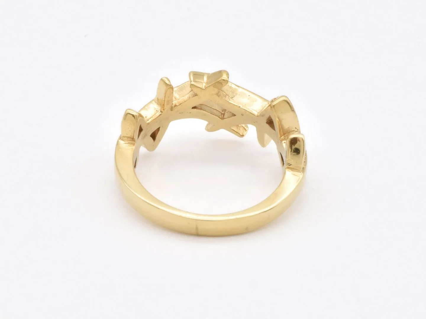 Gold Abstract Ring - Picasso Graffiti Ring, Gold Thorn Ring