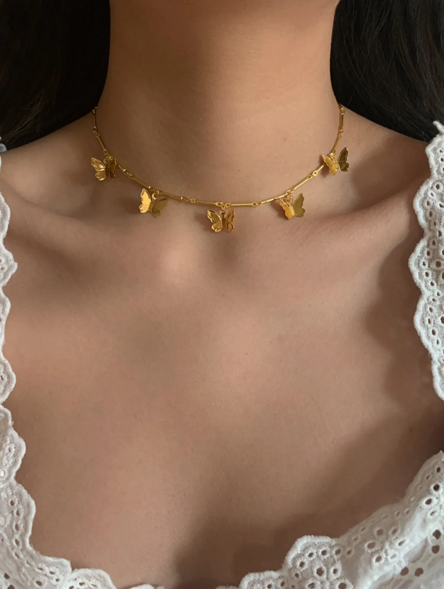 Gold Butterfly Choker