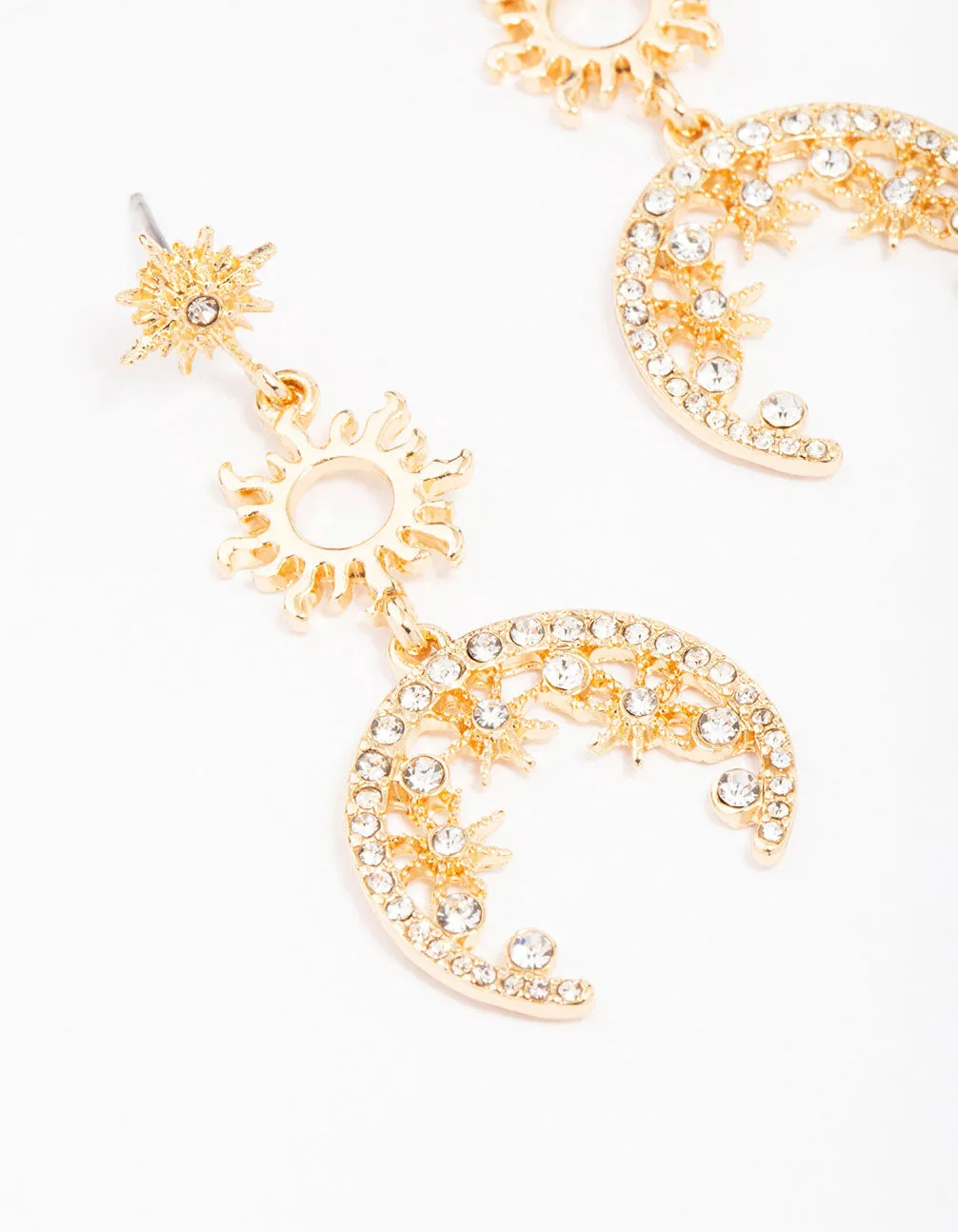 Gold Celestial Drop Earrings