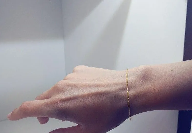 Gold Chain Bracelet | 18K Yellow Gold Chain | Chain Bracelet |Rope Chain Bracelet | Link Chain Bracelet | Wrist Chain | Gold Chain For Women