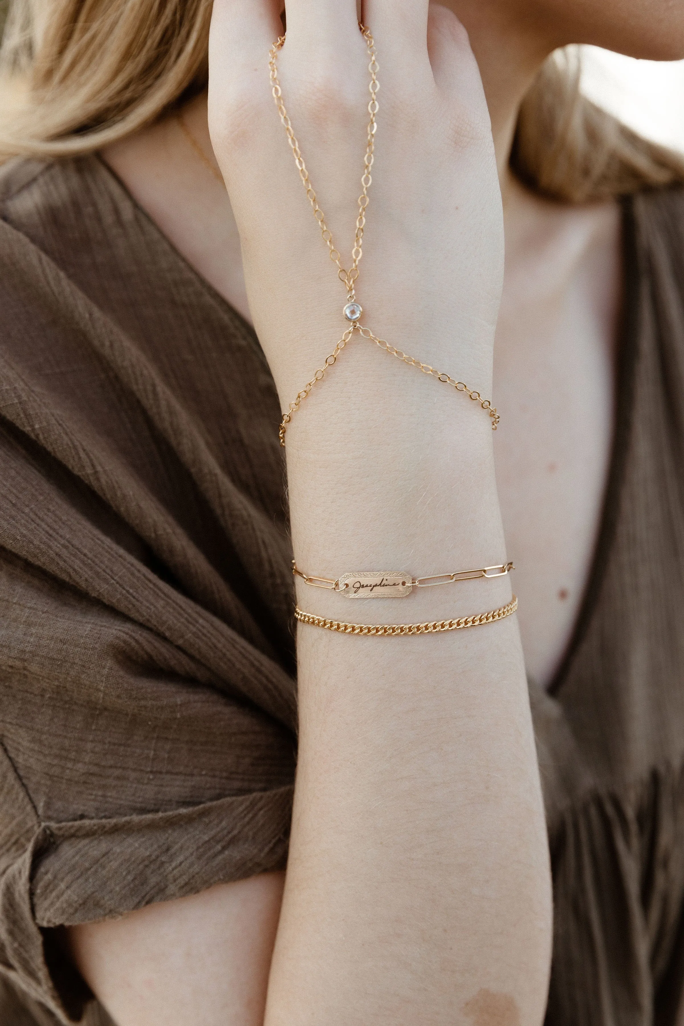 Gold Curb Bracelet