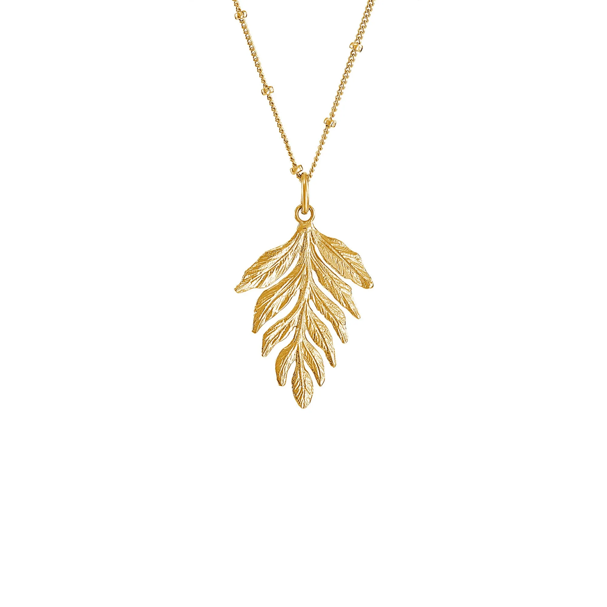 Gold Fern Drop Pendant