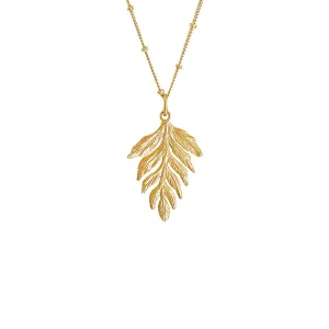 Gold Fern Drop Pendant