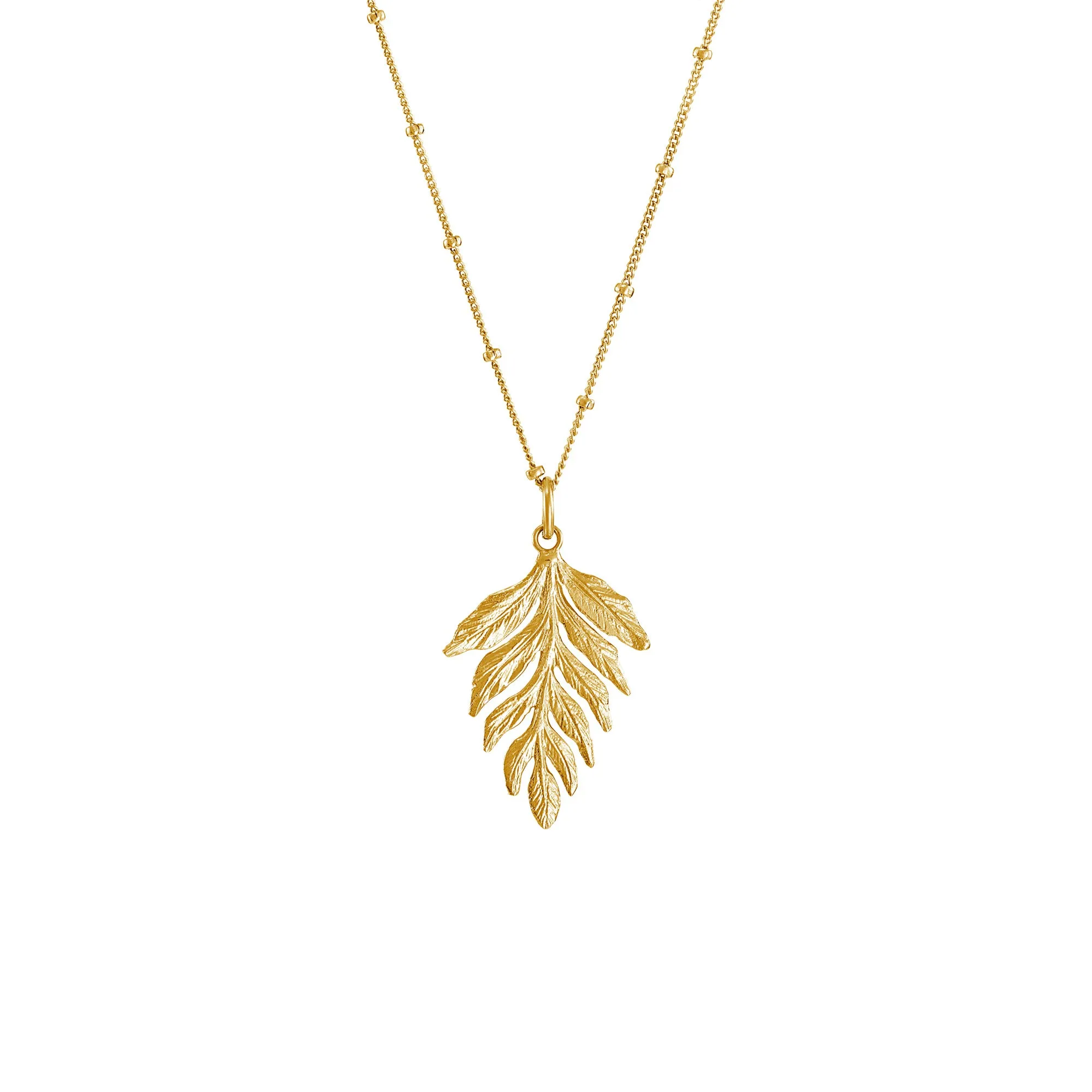 Gold Fern Drop Pendant