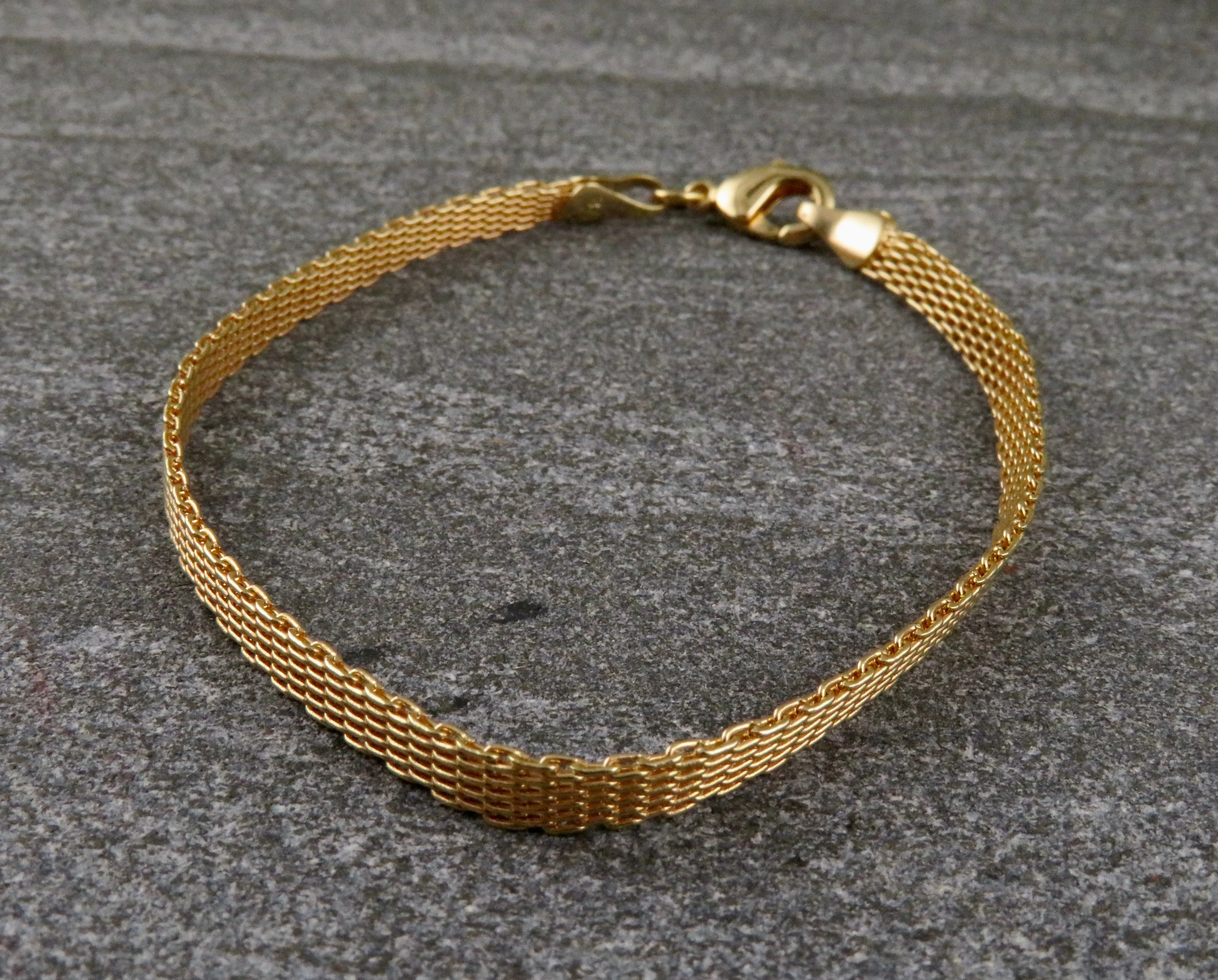 Gold Filled Mesh Chain Bracelet