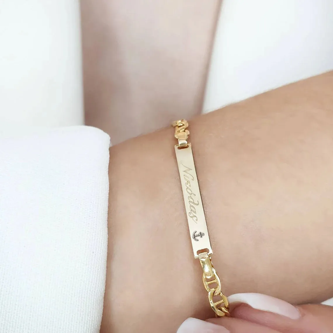 Gold Identity Bracelet