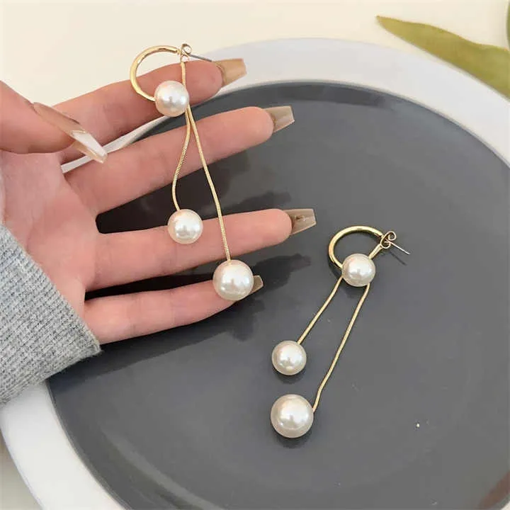 Gold Plated Pearl Drops Earrings