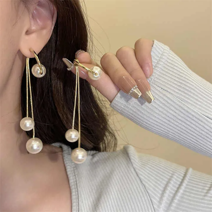 Gold Plated Pearl Drops Earrings