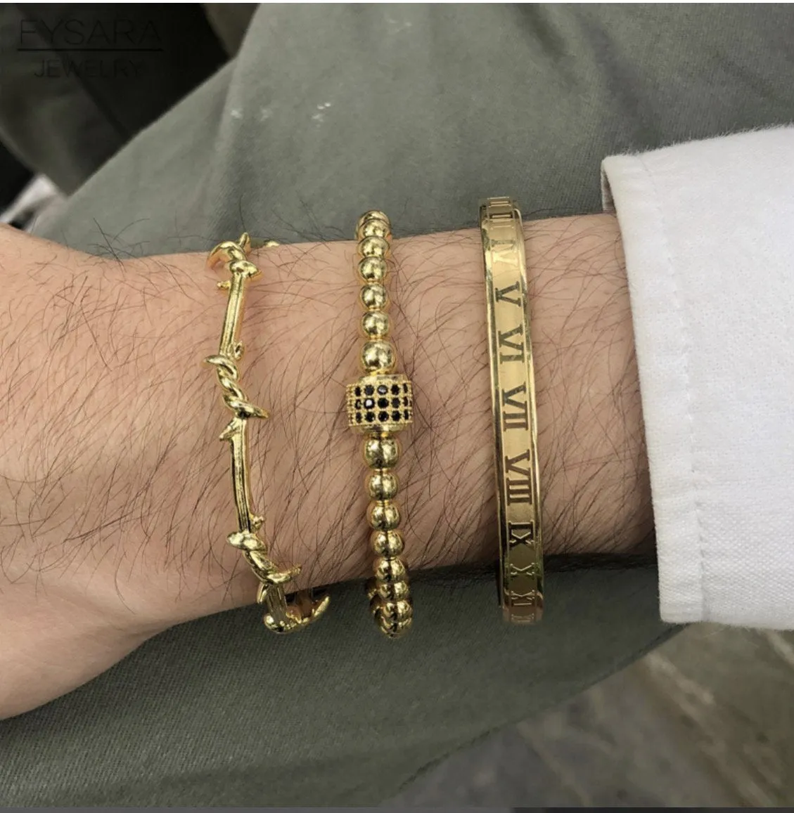 Gold Roman numerals bracelet