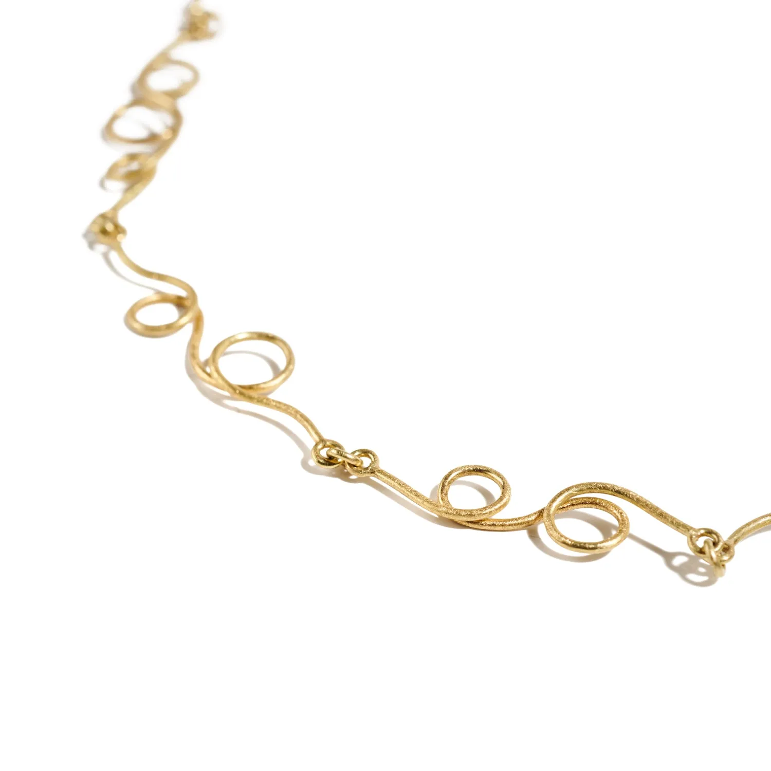 Gold Scribble Necklace