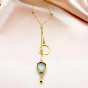 Green Amethyst Ballet Necklace