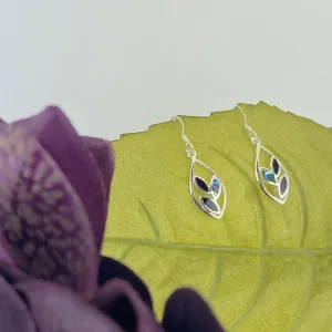 Green Deco Leaf Earrings - VE613