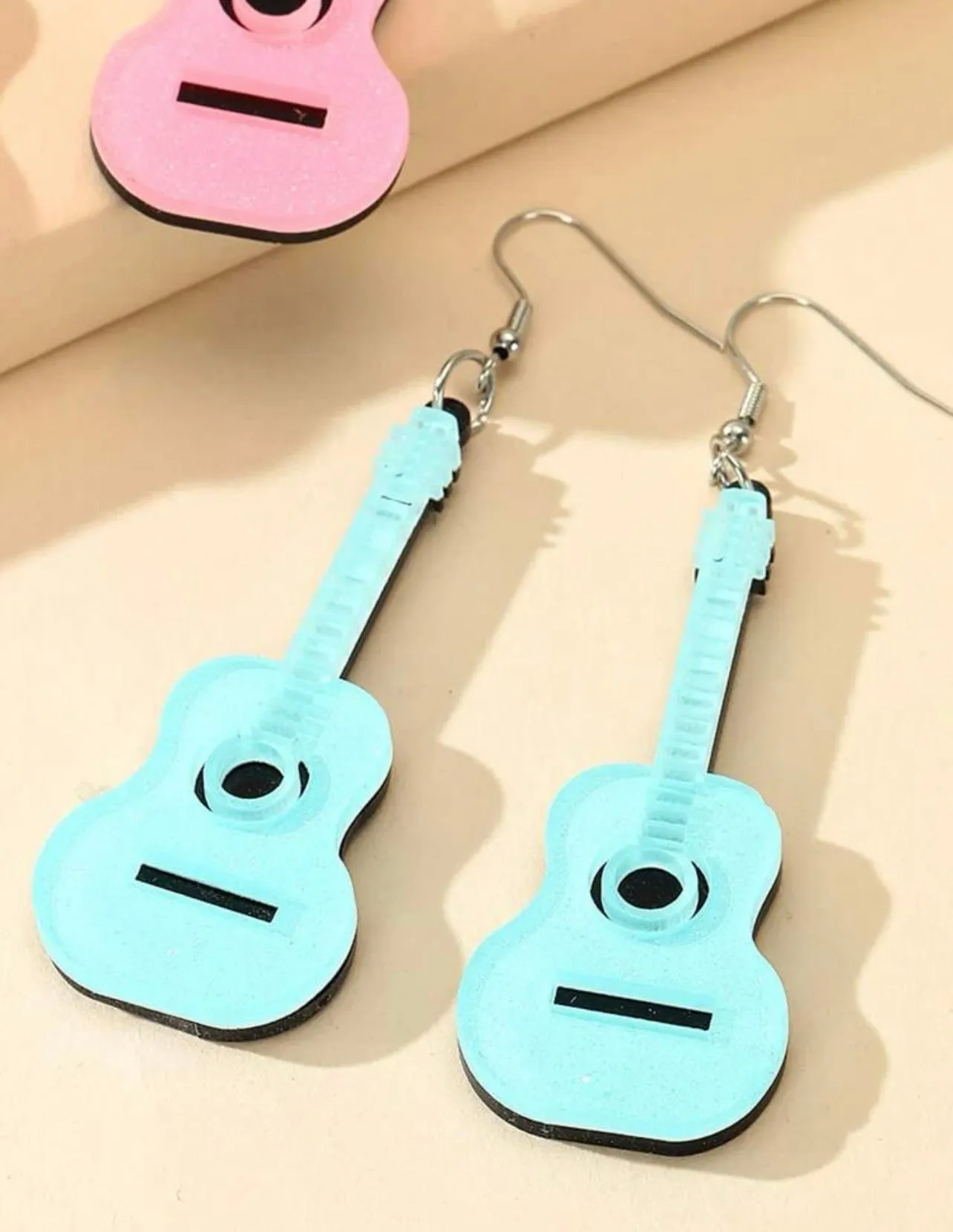 Guitar Earrings - Music Earrings, Guitar Jewelry, Guitar Accessories, Music Teacher, Musical Notes