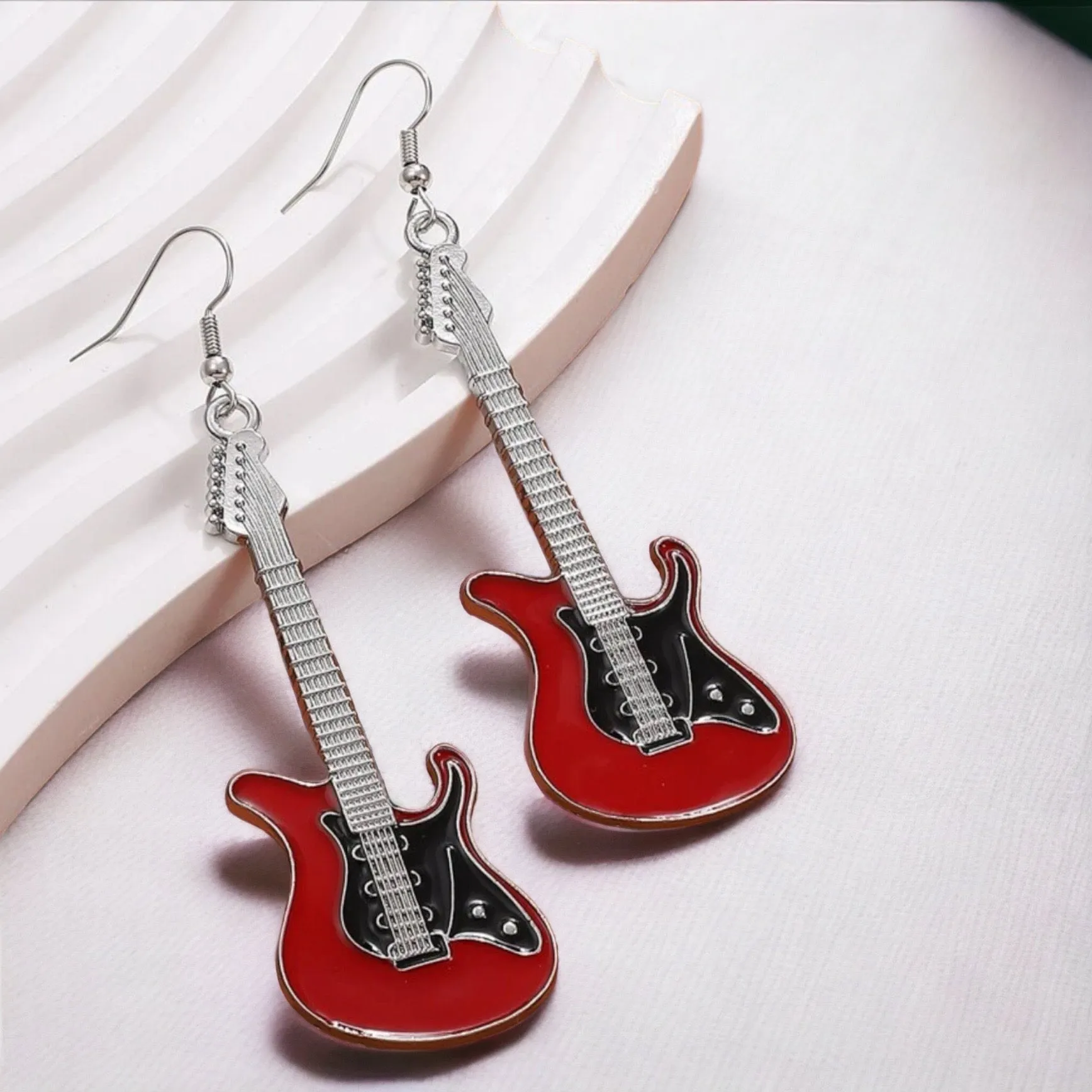 Guitar Earrings - Music Earrings, Guitar Jewelry, Guitar Accessories, Music Teacher, Musical Notes