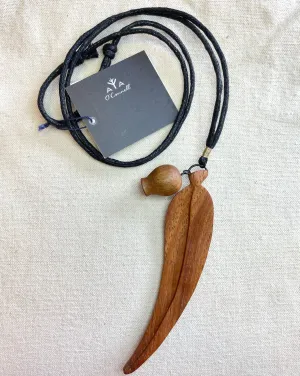 Gum Nut with Gum Leaf Pendant