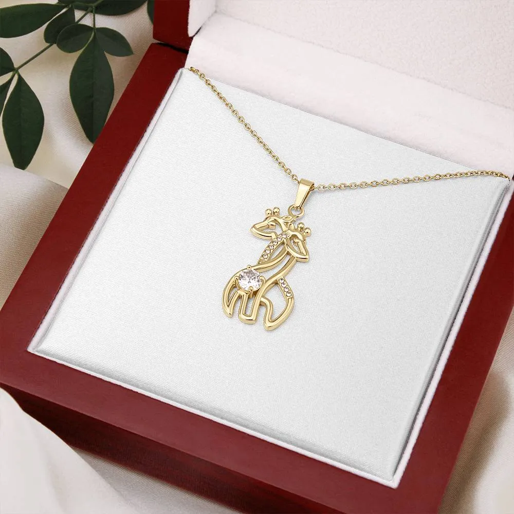 Happy Mother's Day Giraffe Necklace