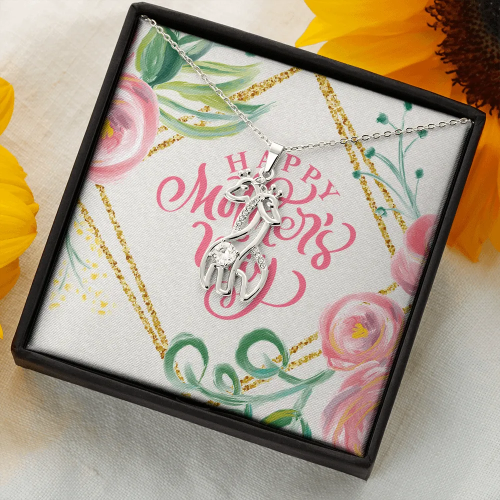 Happy Mother's Day Giraffe Necklace