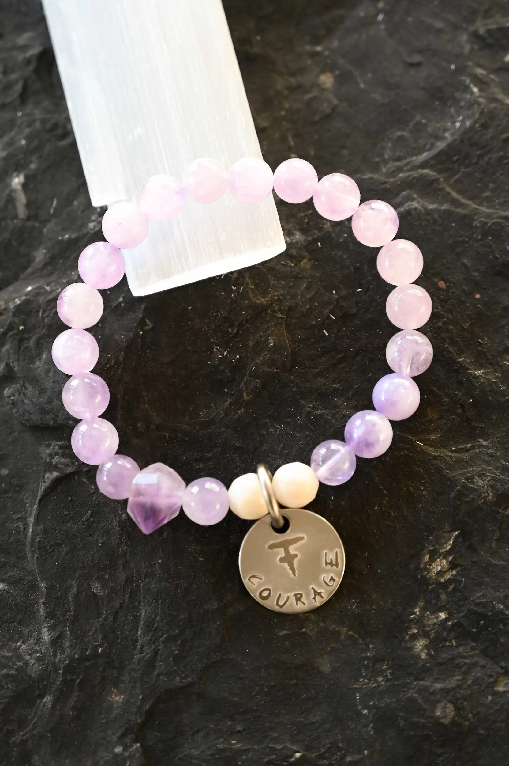 Have Courage Amethyst Bracelet