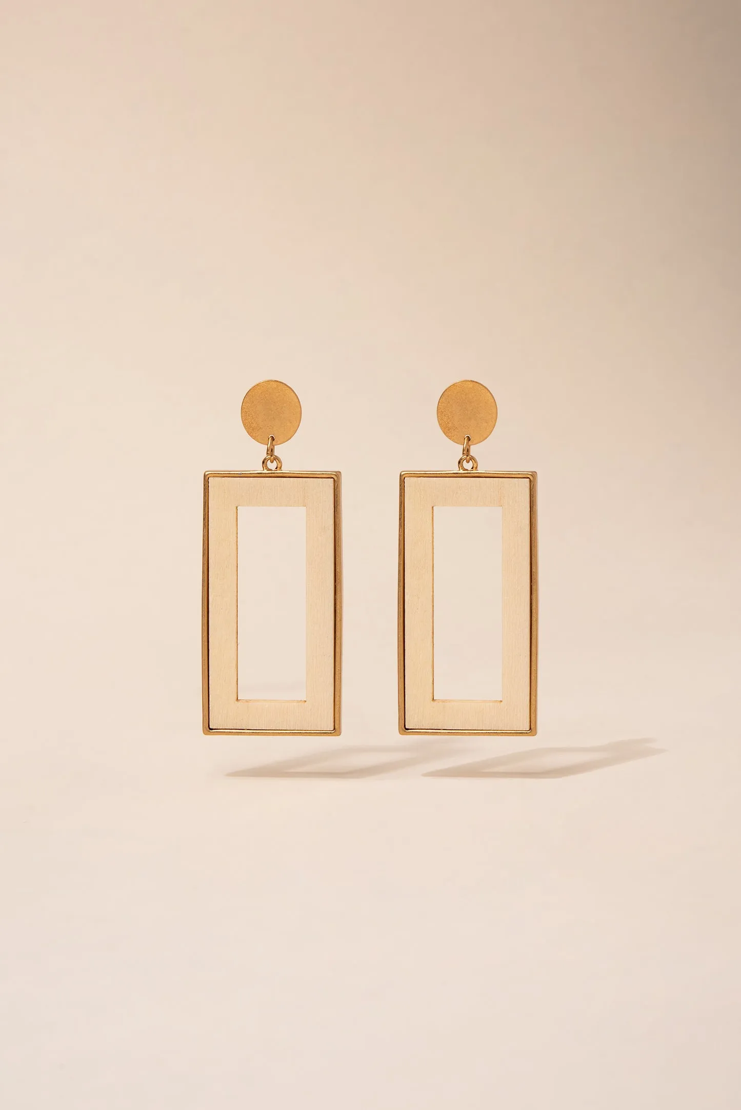 Irene Wood Rectangle Earrings