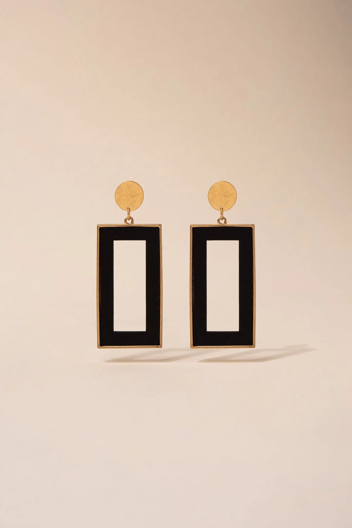 Irene Wood Rectangle Earrings