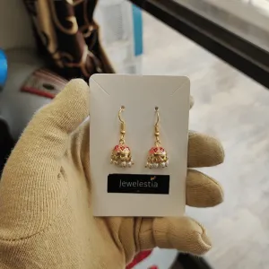 Jewelestia Rajputi Pearl Drop Jhumkas