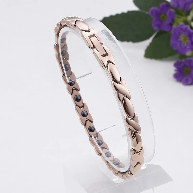 Korean-Inspired Titanium Steel Couple Bracelet - Trendy Stainless Steel Hand Jewelry