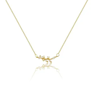 Kyerlyn Diamond  Leaf  Flower Necklaces