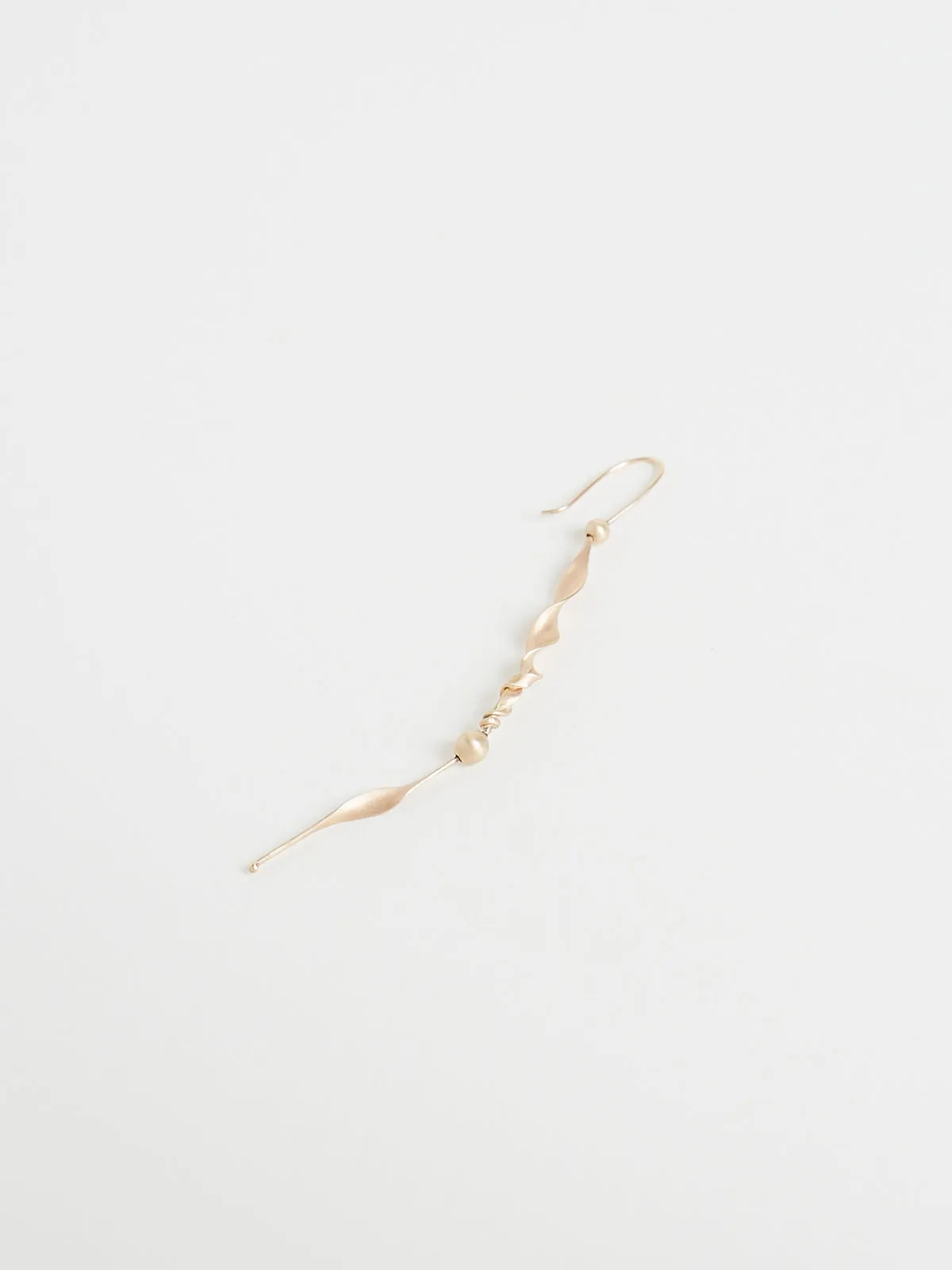 Large Seaweed Earrings in 18k Yellow Gold