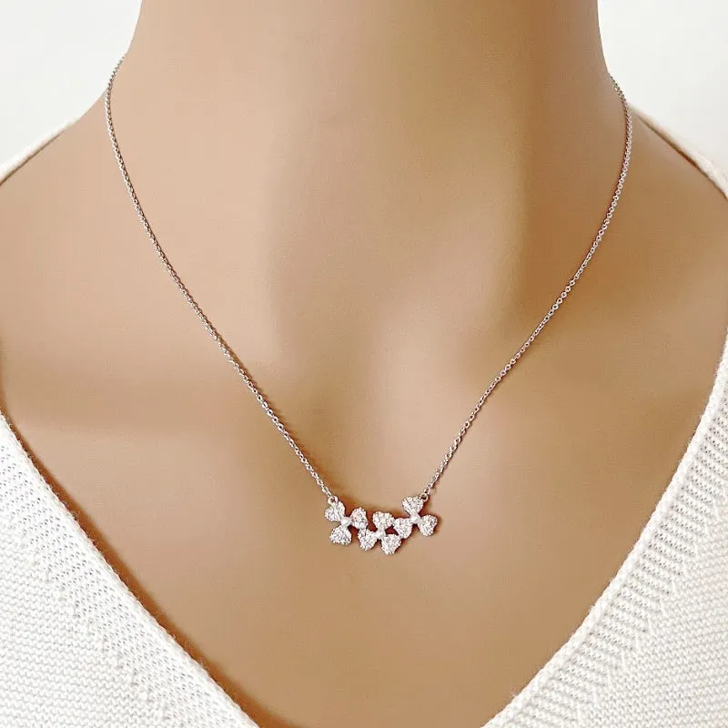 Leaf Cubic Zirconia Necklace