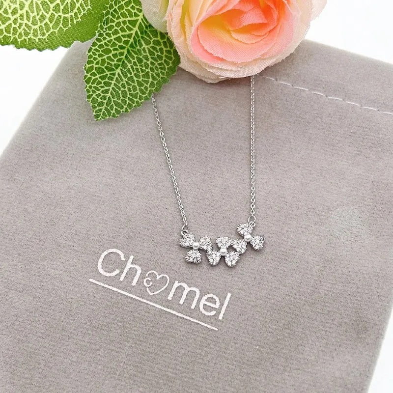 Leaf Cubic Zirconia Necklace