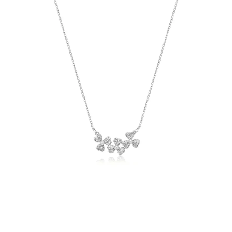 Leaf Cubic Zirconia Necklace