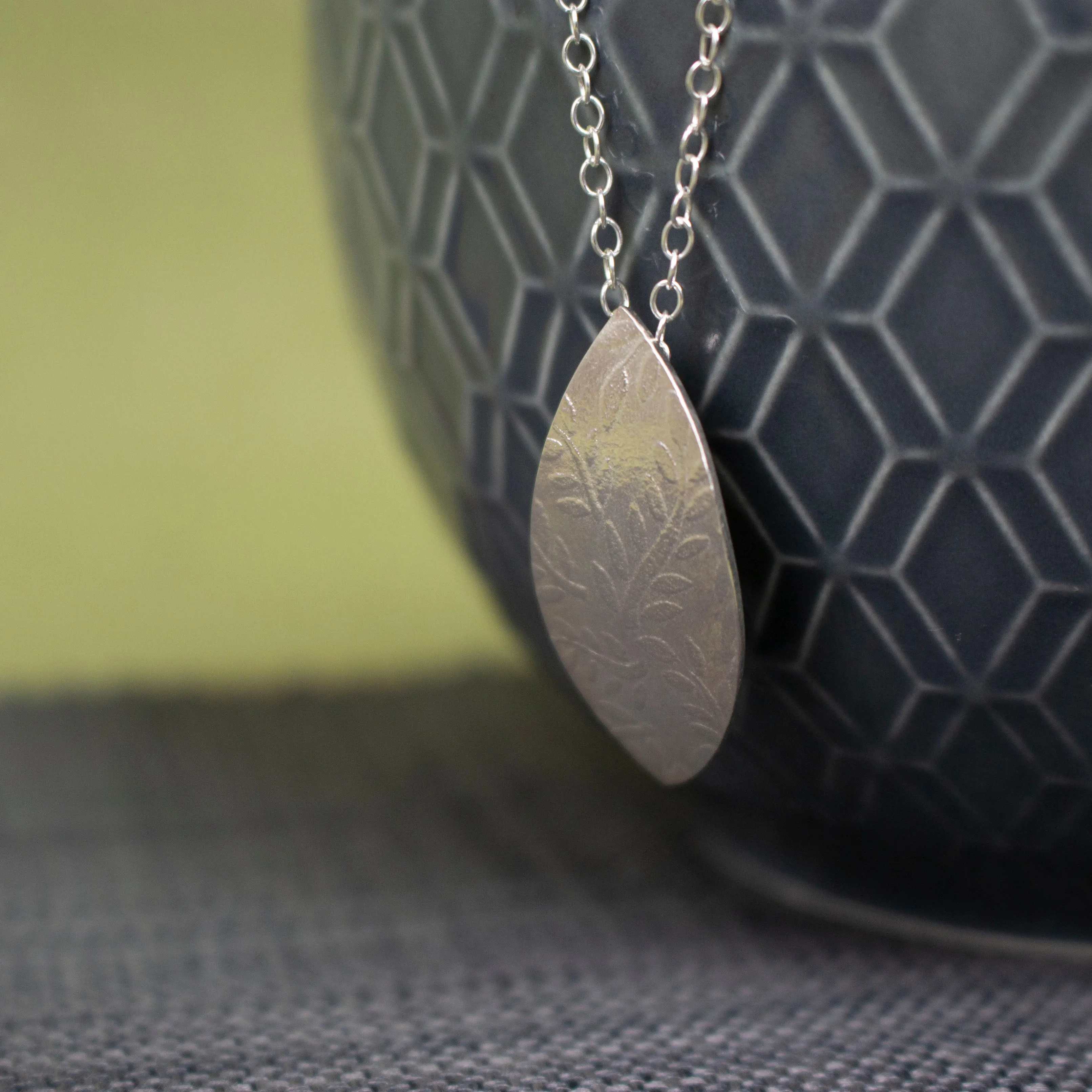 Leaf Petal Silver Pendant